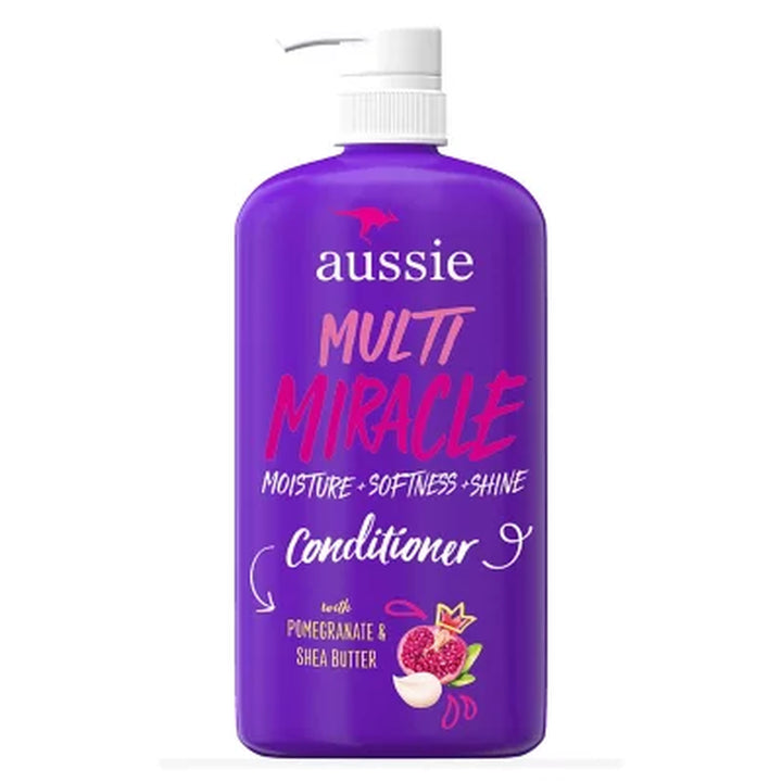 Aussie Multi Miracle Conditioner Moisture + Softness + Shine, Great for Curls, 33.8 Fl. Oz.