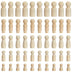 Juvale 50-Pieces Unfinished Wood Peg Dolls, Wooden People Figures for Arts and Crafts, Painting, and Games, School Projects Dollhouse Design, 5 Sizes