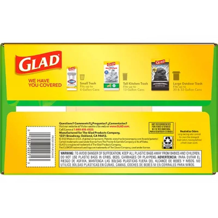 Glad Forceflex Tall Kitchen Trash Bags, Gain Original Scent with Febreze Freshness (13 Gal., 150 Ct.)