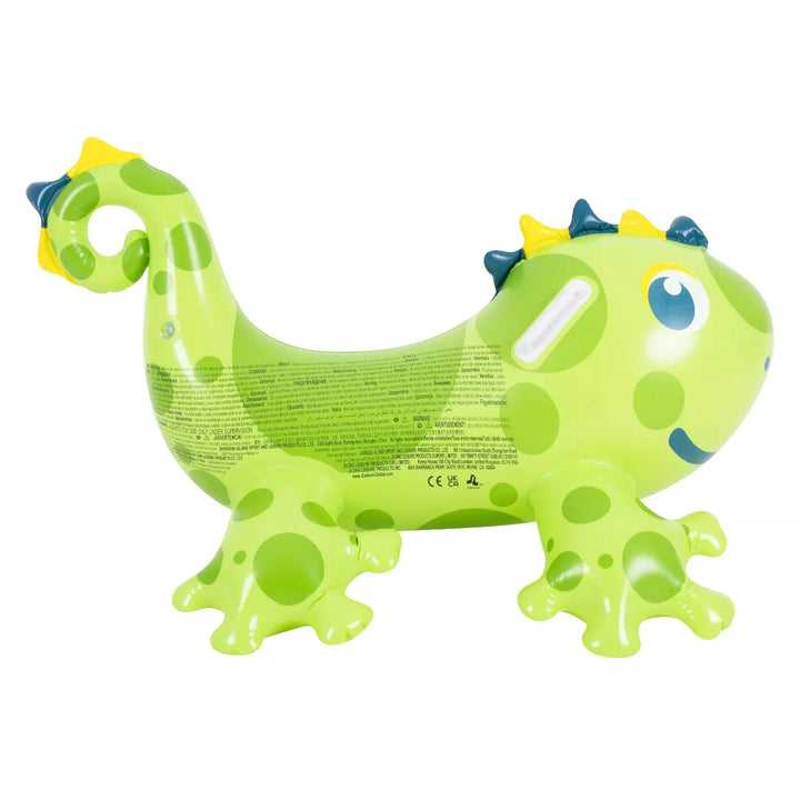 Pool Central Inflatable Spotted Dinosaur Ride-On Pool Float - 46.5" - Green