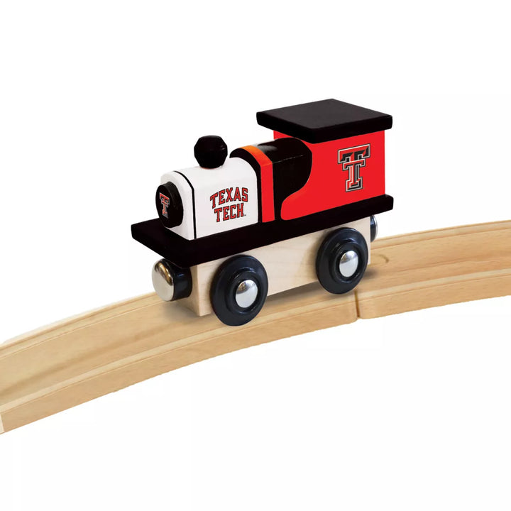 Masterpieces Officially Licensed NCAA Texas Tech Red Raiders Wooden Toy Train Engine for Kids.