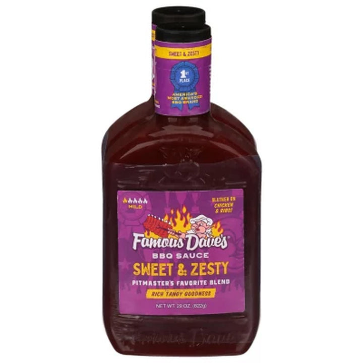 Famous Dave'S Sweet and Zesty BBQ Sauce 20 Oz., 2 Pk.