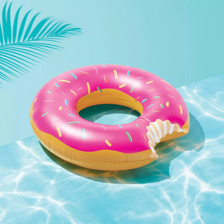 Strawberry Donut Pool Float Bright Pink - Sun Squad™