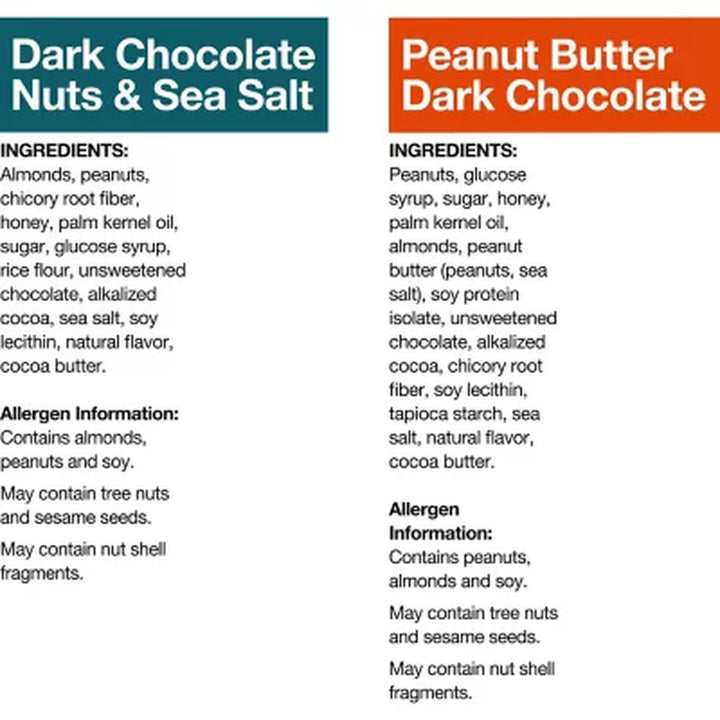 KIND Snack Bars Variety Pack, Dark Chocolate Nuts & Sea Salt and Peanut Butter Dark Chocolate 18 Ct.