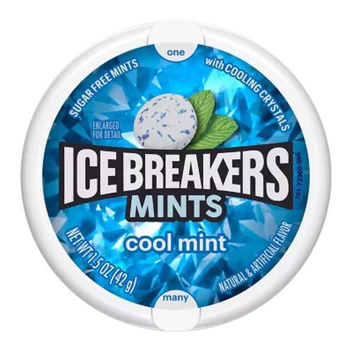 ICE BREAKERS Coolmint Sugar Free Breath Mints, 1.5 Oz., 8 Pk.