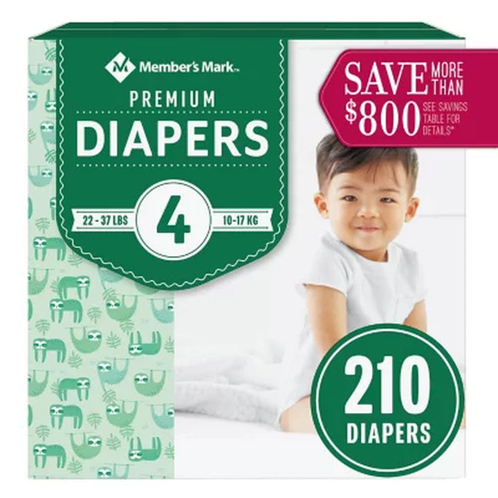 Member'S Mark Premium Baby Diapers, Sizes: Newborn - 7