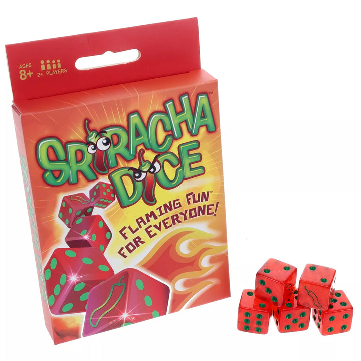 TDC Games Sriracha Dice Game - Flaming Fun for Everyone, Great for Party Favors, Family Games, Stocking Stuffer, Bar Games, Travel Games