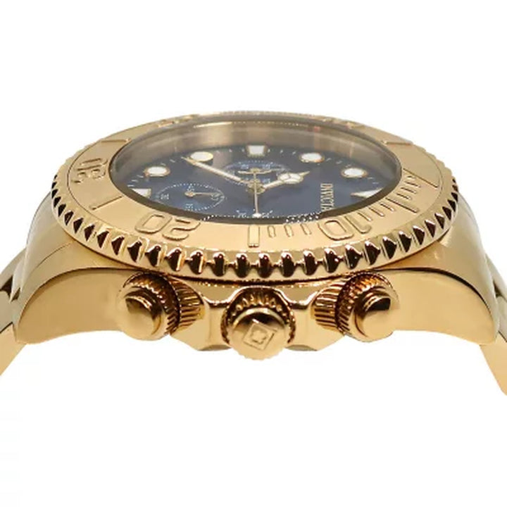 Invicta Men'S Pro Diver Quartz 47Mm Gold, Blue Dial