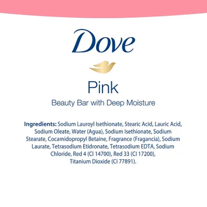 Dove Beauty Bar Soap, Pink, 3.75 Oz., 16 Ct.