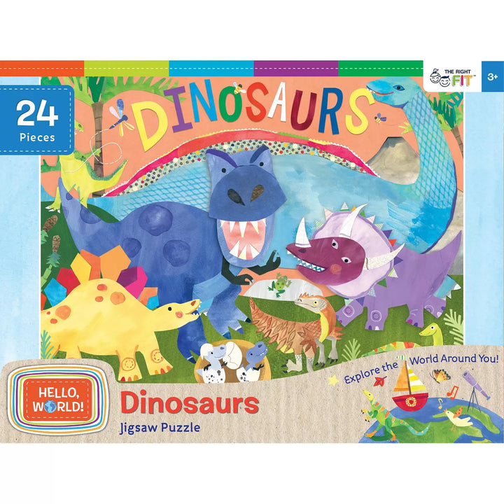 Masterpieces Kids and Family Jigsaw Puzzle - Dinosaurs Right Fit 24, Pieces.