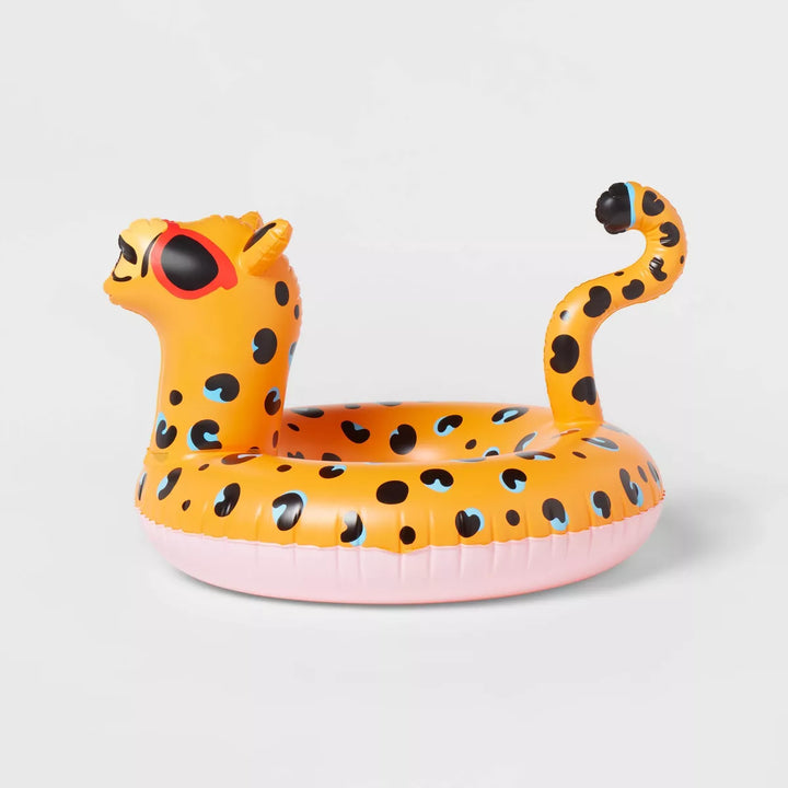 Kids' Cheetah Pool Float Orange - Sun Squad™