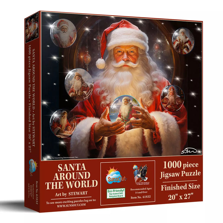 Sunsout Santa around the World 1000 Pc Jigsaw Puzzle 61832