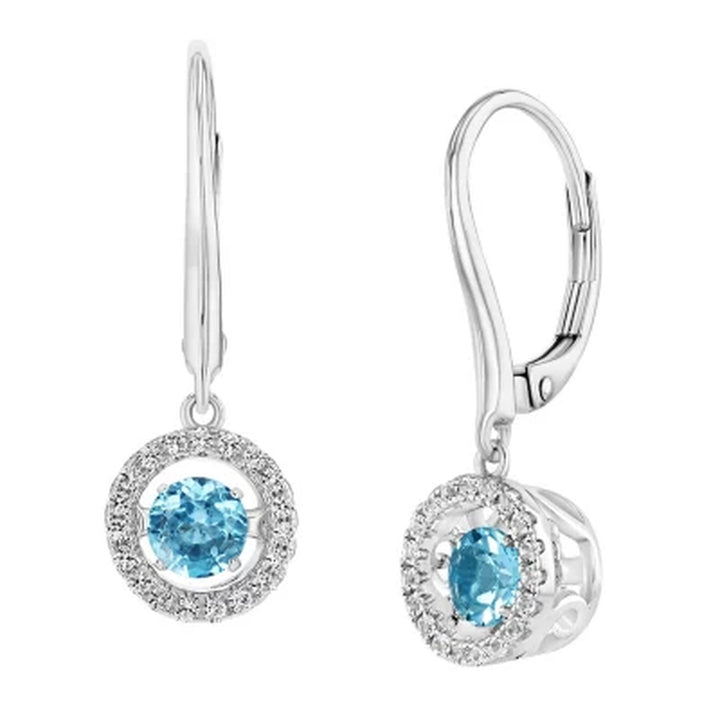 925 Sterling Silver Lab Created Gemstone and White Sapphire Dancing Set