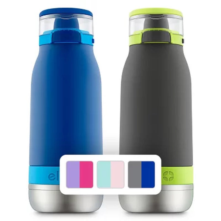 Ello Emma 14 Oz. Stainless Steel Water Bottle, 2 Pack (Assorted Colors)
