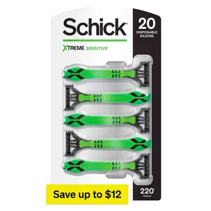 Schick Xtreme3 Disposable Razors for Men, 20 Ct.