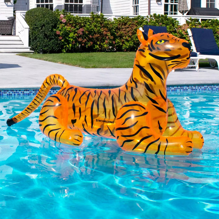 Swimline 73" Inflatable Tiger Ride-On Pool Float