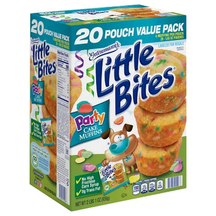 Entenmann'S Little Bites Party Cake Muffins, 1.65 Oz., 20 Pk.