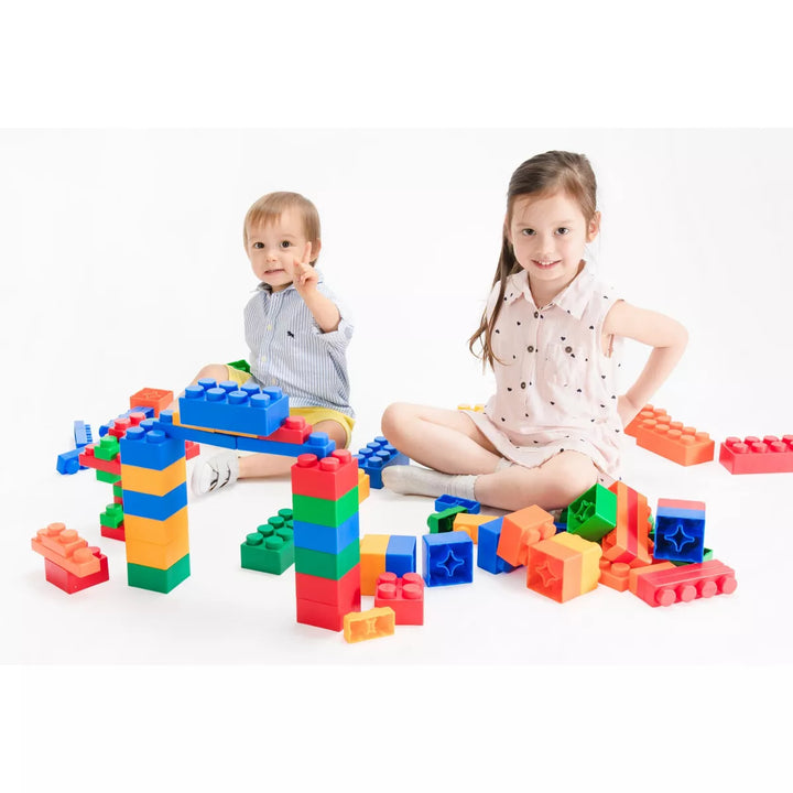 Uniplay Mix 60Pc Set Soft Building Blocks for Early Learning Educational and Sensory Toy for Infants and Toddlers