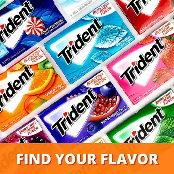 Trident Fruit Variety Pack, Sugar Free Gum, 14 Pcs., 20 Pk.