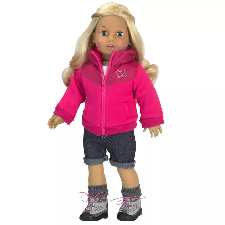 Sophia’S Nylon Fleece-Lined Jacket for 18” Dolls, Hot Pink