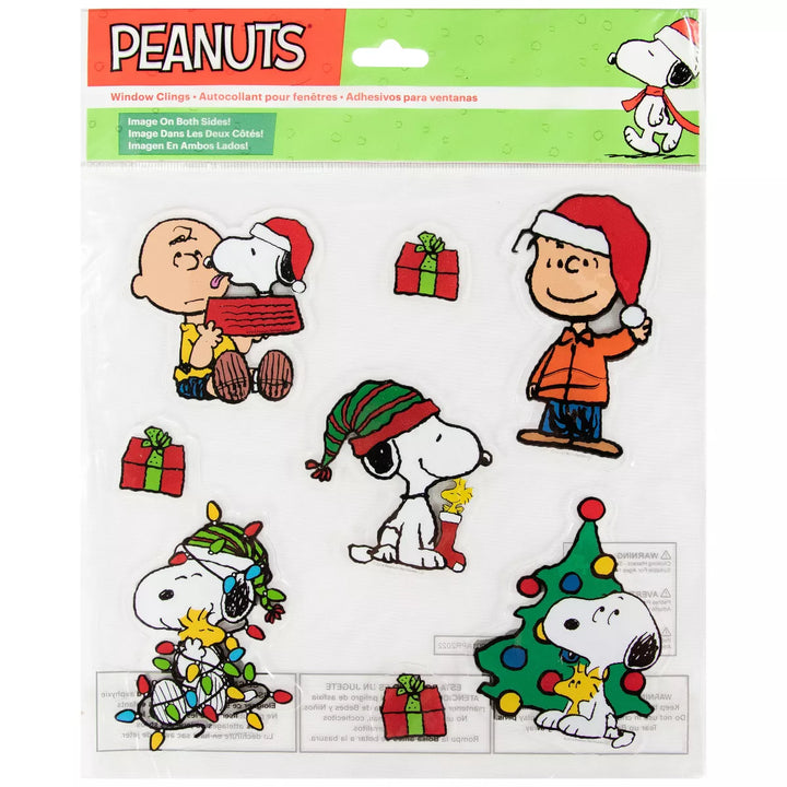 Northlight 8-Piece Peanuts Snoopy and Charlie Brown Christmas Window Clings