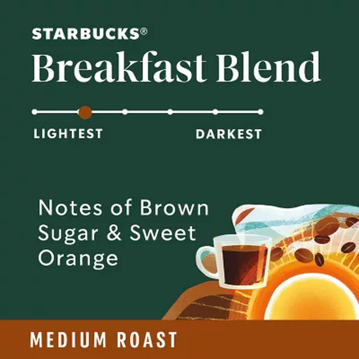 Starbucks Medium Roast K-Cups, Breakfast Blend 72 Ct.