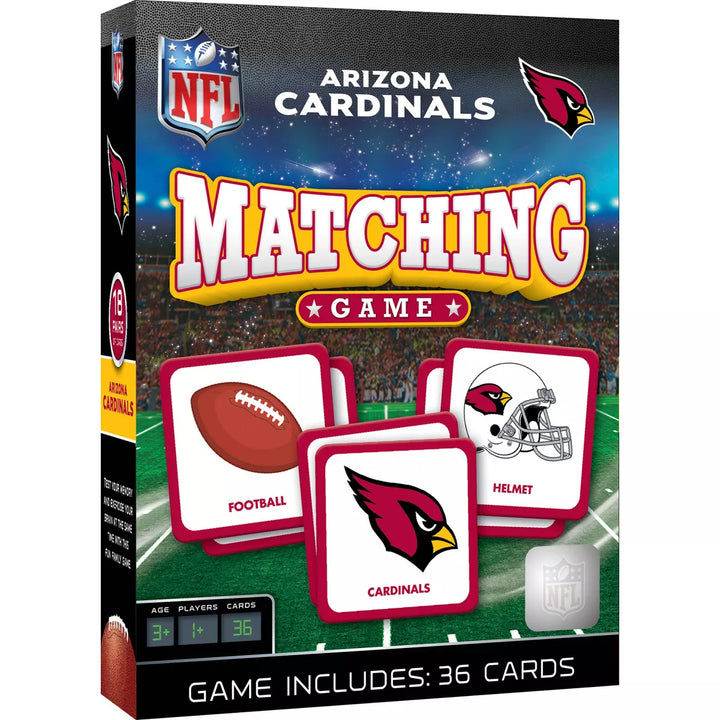 Masterpieces Officially Licensed NFL Arizona Cardinals Matching Game for Kids and Families.