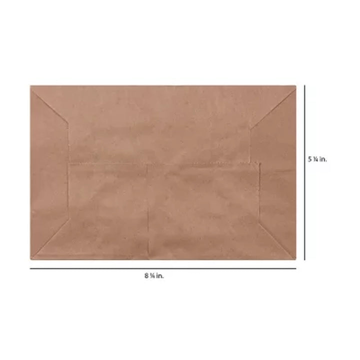 Duro Bag 25# Shorty Kraft Brown Paper Bags 500 Ct.