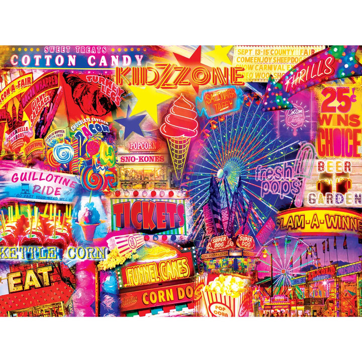 Masterpieces 550 Piece Jigsaw Puzzle - Fairground Nights - 18"X24".