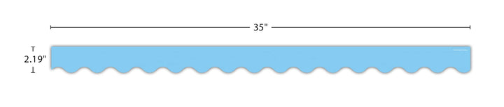 Teacher Created Resources Light Blue Scalloped Border Trim (TCR8776) Each strip measures 2-3/16" x 35"