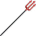 Metallic Red Pitchfork Costume - 22.5" (1 Count) - Realistic & Durable Design for Halloween & Cosplay Outfits