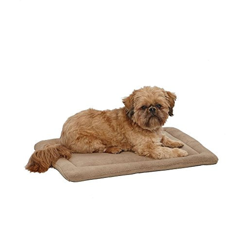 MidWest Homes for Pets Deluxe Micro Terry Pet Bed, Dog Bed & Crate Mat, Taupe, 23.0" L x 18.0" W x 1.2" Th 23.0"L x 18.0"W x 1.2"Th