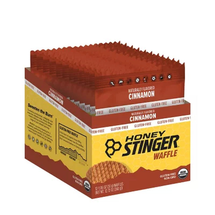 Honey Stinger Gluten Free Waffle Box Pack, Cinnamon (12 Ct.)