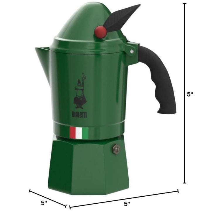 Bialetti - Moka Express: Iconic Stovetop Espresso Maker, Makes Real Italian Coffee, Moka Pot 3 Cups (4.3 Oz - 130 Ml), Aluminium, Silver 3-Cup