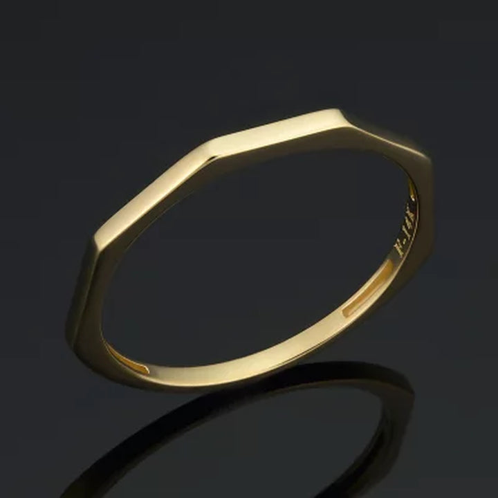 14K Polished Yellow Gold Geometric Ring