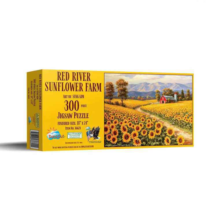 Sunsout Red River Sunflower Farm 300 Pc Jigsaw Puzzle 36624