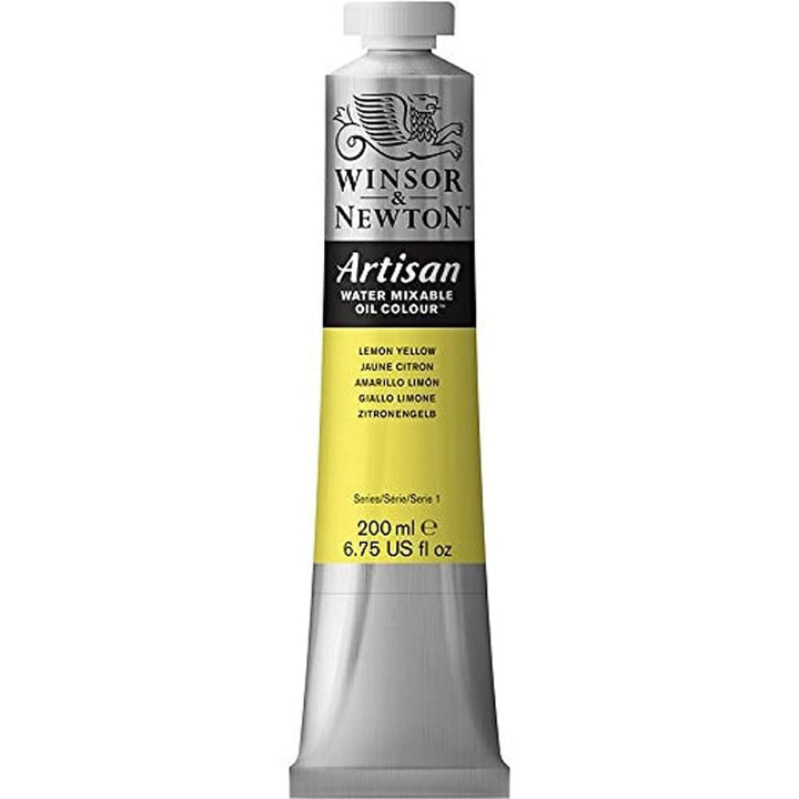 Winsor & Newton Artisan Water Mixable Oil Colour, 6.75-oz (200ml), Lemon Yellow 200-ml Tube