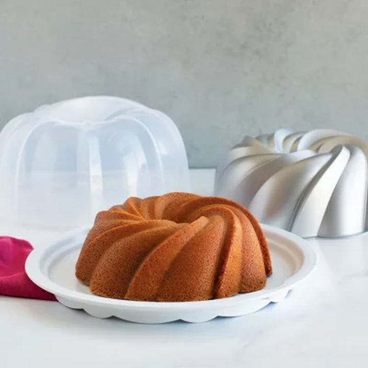 Nordic Ware 2-Piece Formed Bundt Pan and Bundt Keeper (Assorted Shapes and Colors)