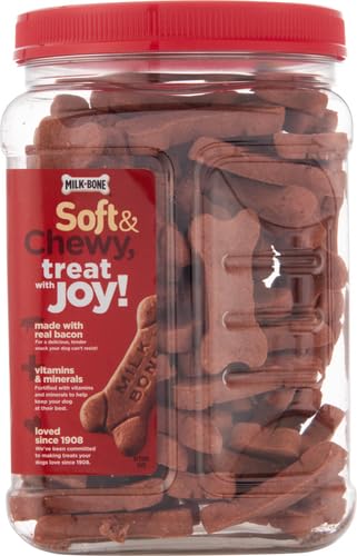 Milk-Bone Soft & Chewy Dog Treats Made with Real Bacon, 25 Ounce 25 Ounce (Pack of 1)