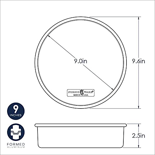 Nordic Ware Round Natural Cake Pan, 9-Inch, 2-Pack Set of 2 (9-Inches)