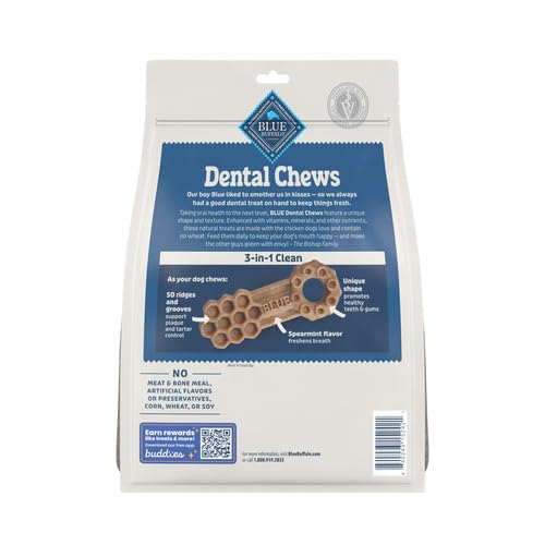 Blue Buffalo Dental Chews Small Natural Dog Treats, Chicken & Spearmint 22.6-oz Bag (56 Count) Small Bones (For Dogs 5-20 lbs) 22.6 Ounces (Pack of 1)