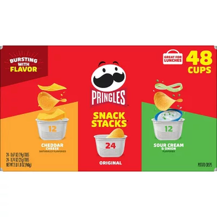 Pringles Potato Crisps Chips, Variety Pack, Snacks Stacks (33.8 Oz. Box, 48 Ct.)