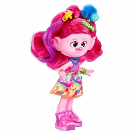 Mattel DreamWorks Trolls Band Together Doll & 15+ Accessories, Hair-tastic Queen Poppy Fashion Doll with Glitter Comb