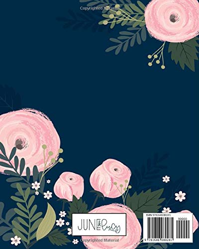 A Goal Without a Plan is Just a Wish: 2019-2020 Weekly & Monthly Planner: July 1, 2019 to June 30, 2020: Weekly & Monthly View Planner, Organizer & Diary: Pink Flowers on Navy Blue 0281