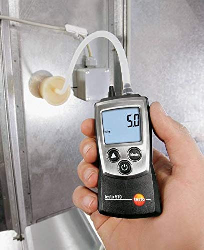 testo 510 Digital Manometer I Dual-Port Differential Pressure Meter for air Conditioning Systems and Ventilation ducts