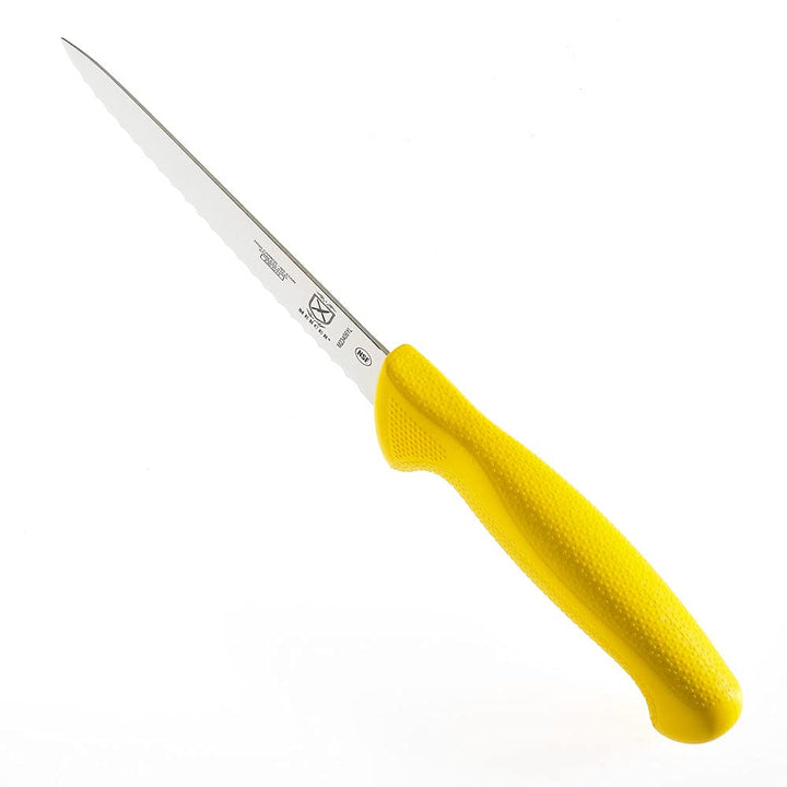 Mercer Culinary M23406YL Millennia Colors Yellow Handle, 6" Wavy Edge, Utility Knife