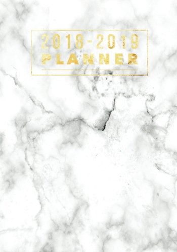 2018-2019 Planner: Marble Weekly & Monthly Schedule Diary | Get Things Done At A Glance, High School, College, University, Home, Organizer Calendar ... 2019 Timetable | Medium Paperback (Education)