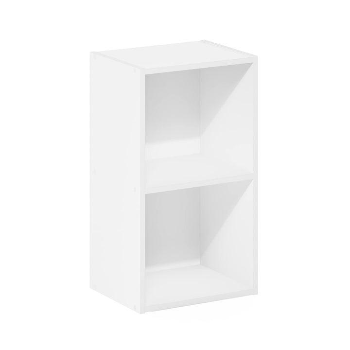 Furinno Pasir 3-Tier Open Shelf Bookcase, White/Green 11003WH/GR 3-Tier Cube