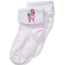 White Sock Hop Socks with Pink Poodle Design - Adult Size - Ideal for Everyday Wear 00