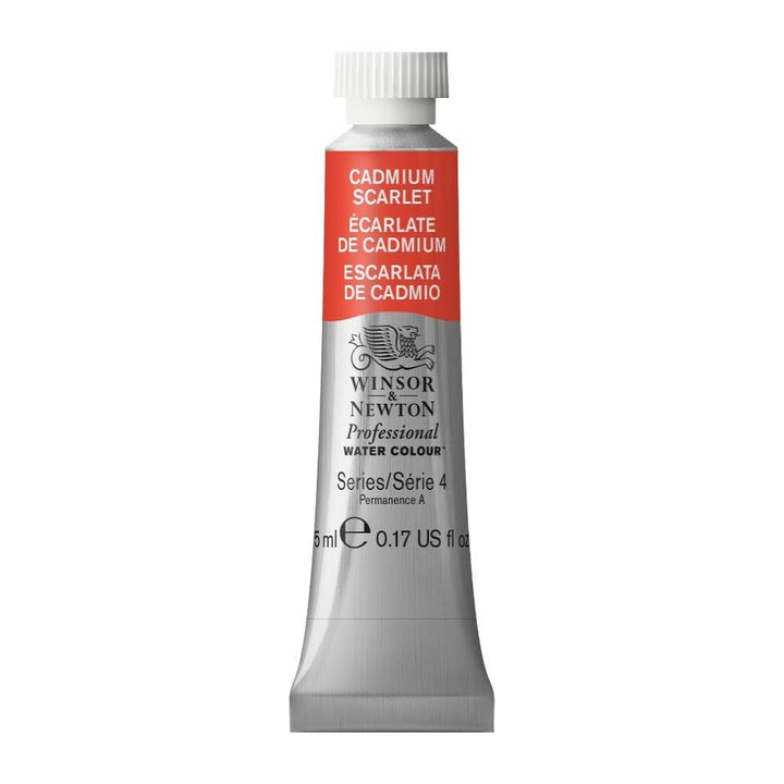 Winsor & Newton Professional Watercolor, 5ml (0.17-oz) Tube, Cadmium Scarlet 0.17-oz Tube